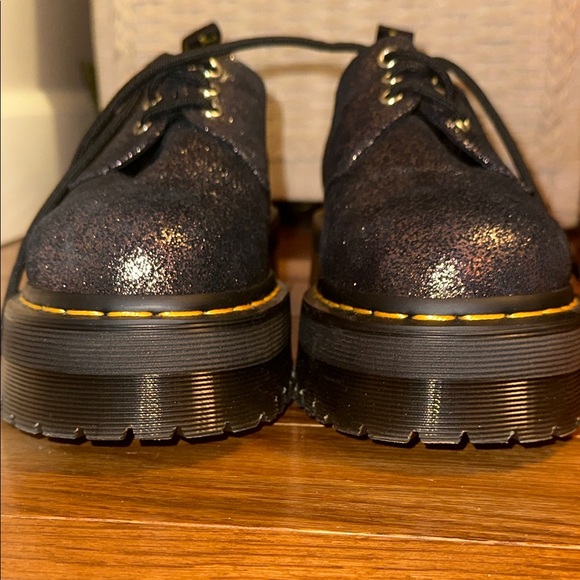 Dr. Martens Women's 1461 Faux Fur Lined Metallic Leather Oxford Shoes Size 8 - Picture 7 of 7